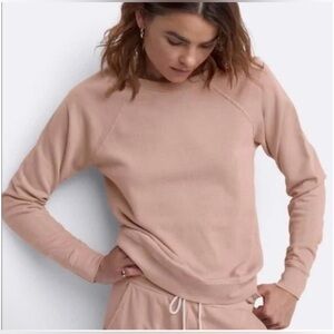 MATE the Label Lightweight Terry Raglan Sweatshirt in Rose